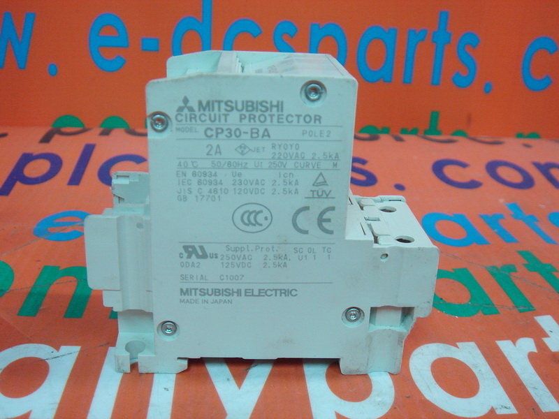 MITSUBISHI CIRCUIT PROTECTOR CP30BA 2A POLE2 裕益科技自動化設備可程式編碼器PLC分散式控制
